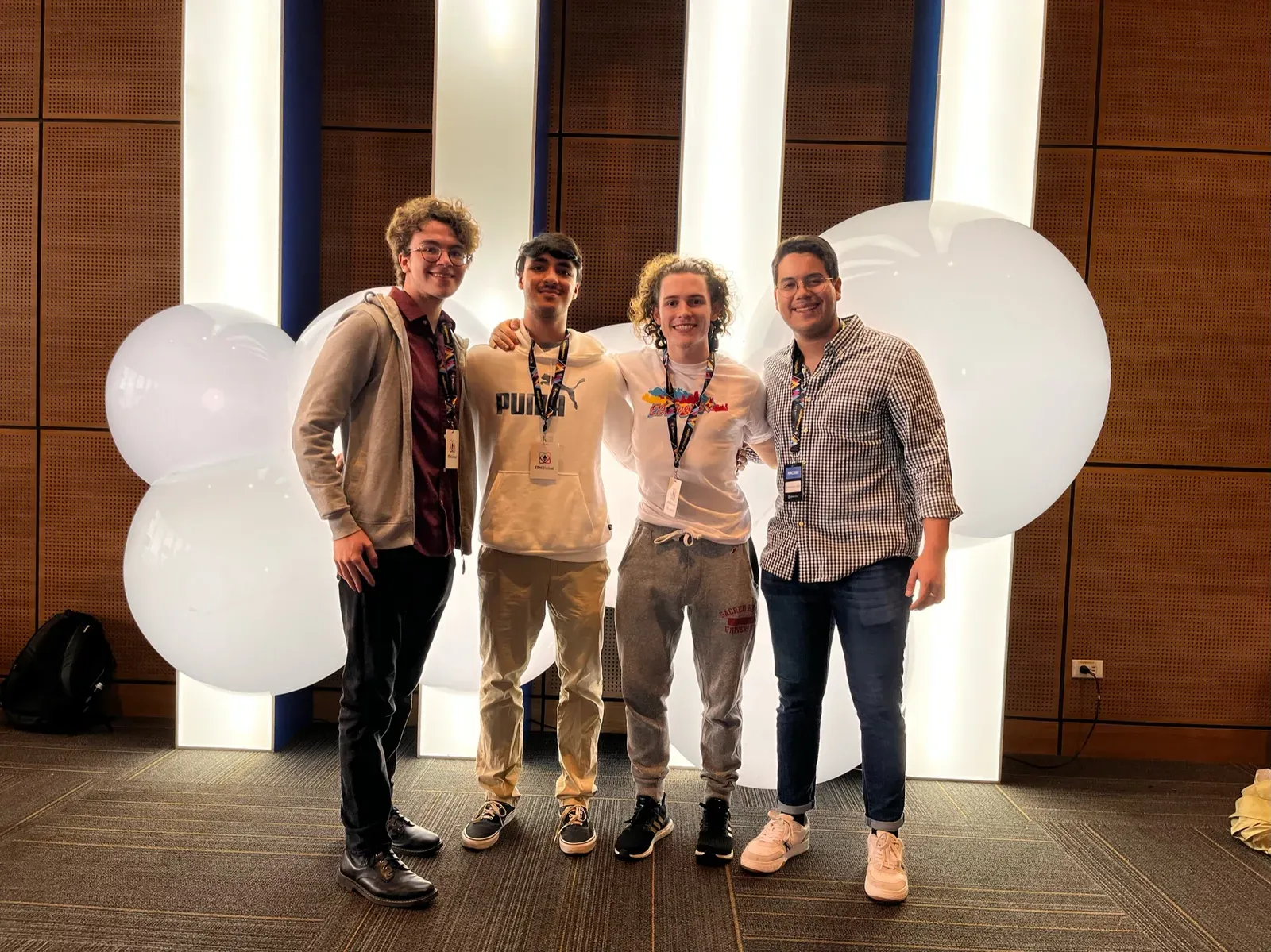 Samuel Schmitt with builders at an ETHGlobal event in Bogota