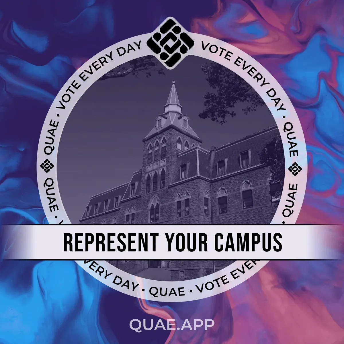Quae represent your campus campaign graphic